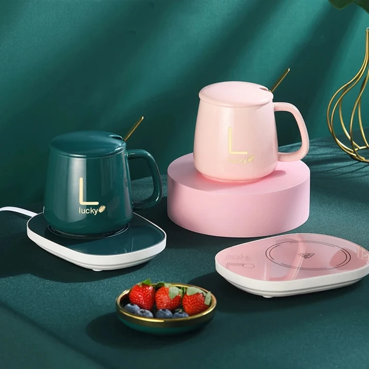 ماگ حرارتی و هیتردار لاکی با گنجایش ۴۰۰میلی لیتر صورتی