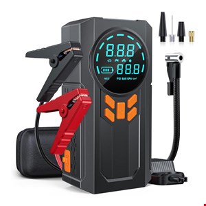 جامپ استارتر و پمپ باد چهار کاره مدل JN-088 ظرفیت 8000 میلی آمپر ساعت