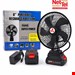 پنکه شارژی 24 ولت گردان دو باطری مدل FAN LITHIUM 3PIN