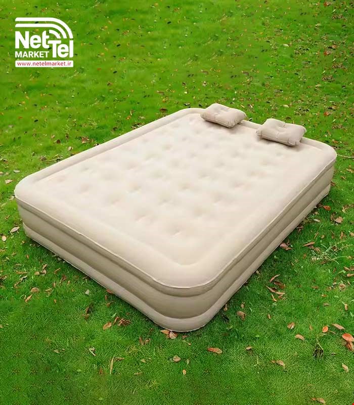 تشک بادی دو نفره به همراه پمپ باد شارژی سایز 150x200x40